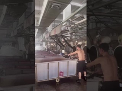 การถ่ายภาพในสถานที่ของกระบวนการผลิตของโรงงานผ้าของ Jiarui Textile Company